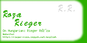 roza rieger business card